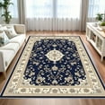 thumbnail image 3 of 1PC Floral Pattern Area Rug Partial Carpet, Lightweight Washable Easy-to-Tidy Carpet Mat Festival Gift, Suitable for Living Room, Bedroom, Dining Room, Office, Hallway, Room Accessones, 3 of 8