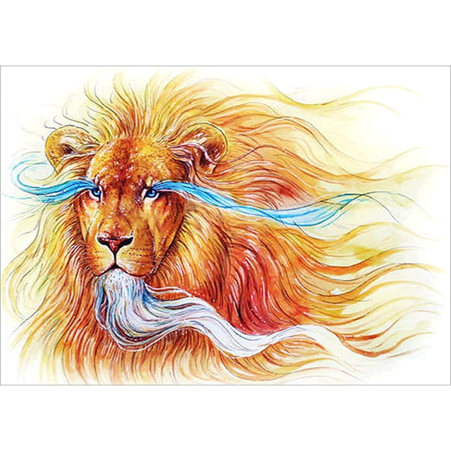 Taladro Pintura Diamante (DE2682) 5D DIY Animal Completo Punto de Cruz Bordado (León) 30x40cm Hugtrwg Para estrenar