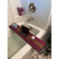 thumbnail image 1 of Stumps Custom Wood Experience Ultimate Relaxation with a Handcrafted Purple Heart Wood Bathtub Tray 28 Inches Length x 6-9 Inches Width No Slots, 1 of 5