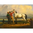 thumbnail image 2 of Rosa Bonheur 18x14 Black Ornate Wood Framed Double Matted Museum Art Print Titled - The Grey Horse (At the Horse Fair), 2 of 5
