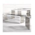 thumbnail image 5 of Alarah Medium Bench made of Polished Stainless steel Metal Frame, 5 of 5