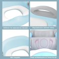thumbnail image 4 of Asiento de Entrenamiento para Baño con Escalera Antideslizante - Asiento Entrenador para Baño Niño, Taburete Plegable Infantil para Taza, con Acolchonado, Asiento Ergonómico Rosa, A, Cojín Duro, 4 of 8