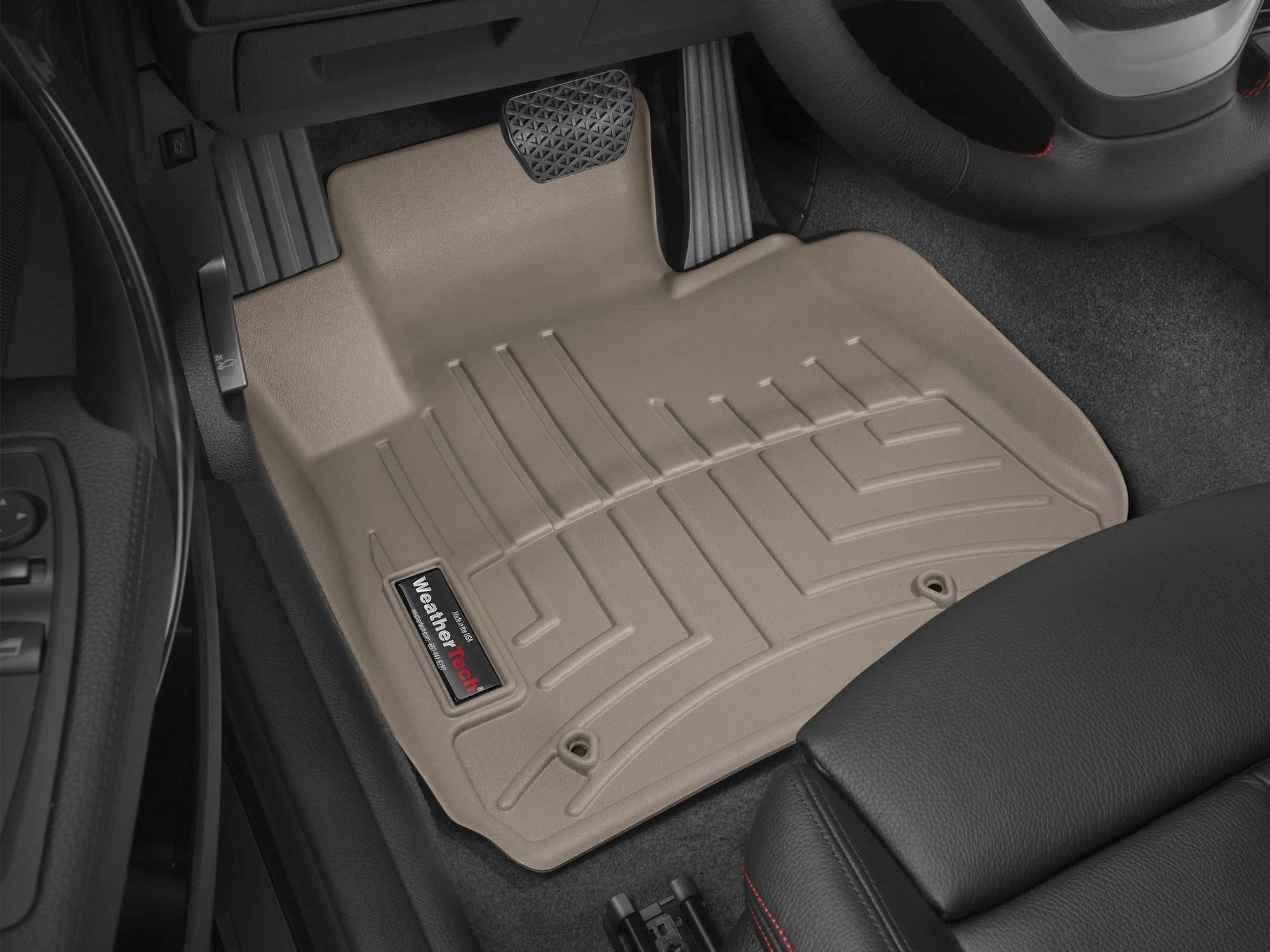 WeatherTech Custom Fit FloorLiners compatible with BMW 328i, Active Hybrid 3, M3, 320i, 335i, 340i - 1st Row (Driver & Passenger), Tan