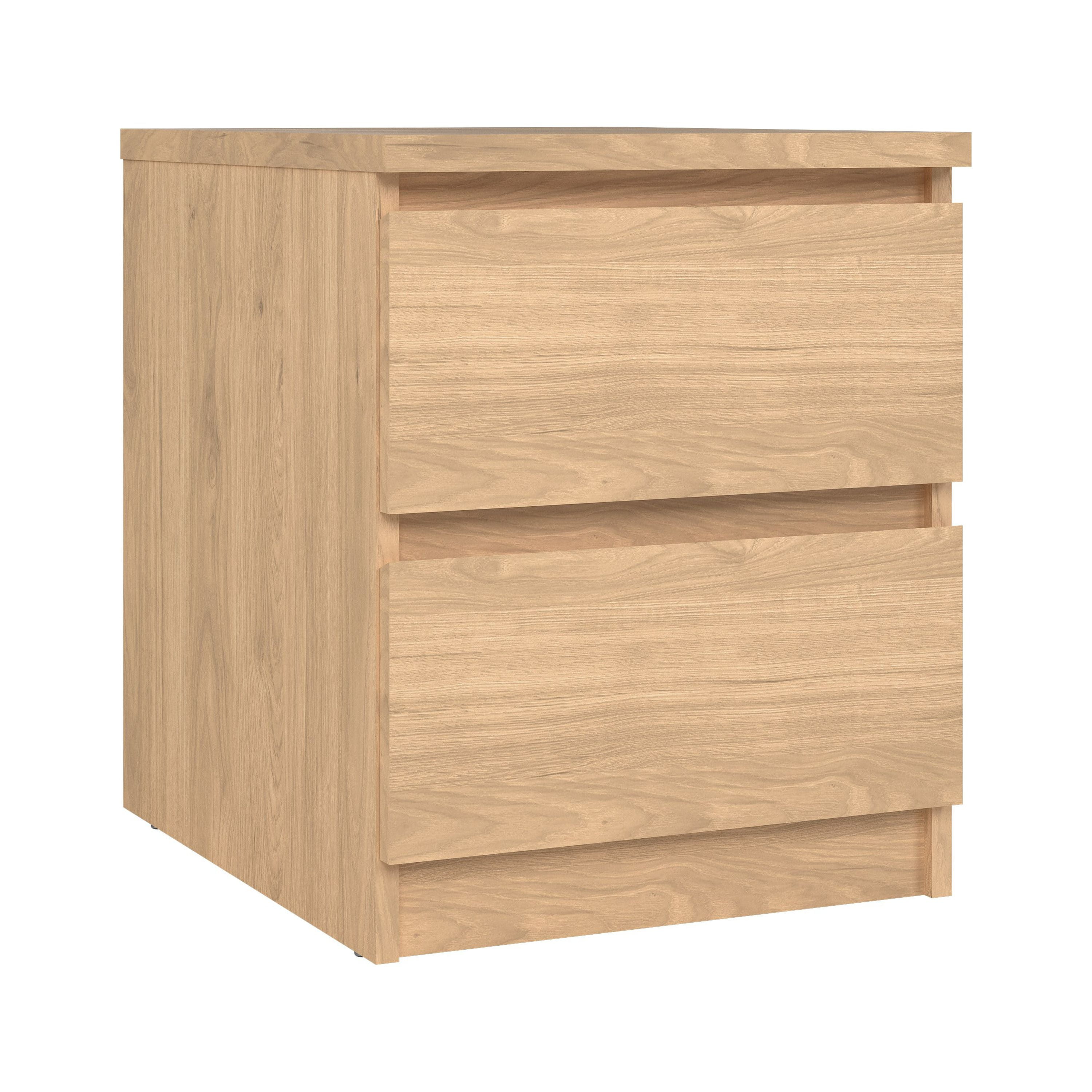Tvilum Scottsdale 2 Drawer Bedroom Nightstand for Adults, Jackson Hickory