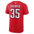 thumbnail image 3 of Men's Fanatics Darcy Kuemper Red Washington Capitals Authentic Stack Name & Number T-Shirt, 3 of 3