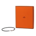thumbnail image 5 of Pre-Owned Hermes Jumbo Choker Bracelet in Black with Silver Hardware, Leather and Metal,..., 5 of 6
