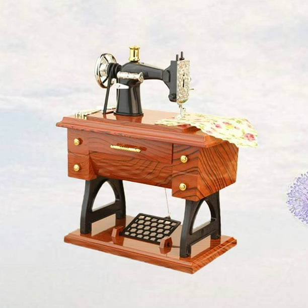 1pc Vintage Sewing Machine Music Box - Creative Ornament for Home, Cafe,  Bar, and Store Decoration