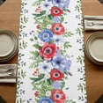 thumbnail image 5 of Table Runners 70 Inches Long Dress Scarves, Independence Day Farmhouse Coffee/Dining/Kitchen Table Decor, Holiday Table Runner, 4th of July Patriotic Flowers Leaves 13x70 Inch, 5 of 9