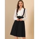 thumbnail image 2 of Vestido General De Cintura Elástica Con Tirantes Y Tirantes Para Mujer Negro XS, 2 of 6