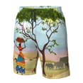 thumbnail image 6 of Uemuo African Women Pattern Men's Swim Trunks Hawaiian Beach Bathing Suit Swimsuits Beach Quick-Dry Shorts with Pockets-, 6 of 9