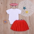 thumbnail image 4 of Independence Day Newborn Girls Clothes Baby First Fourth of July Outfits Short Sleeve Romper Tutu Skirts Set 2 Pieces, 4 of 8