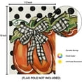 thumbnail image 6 of Fall Pumpkin Garden Flags for Outside Decorations Thanksgiving Watercolor Pumpkin with Bow Tie Black Dots Small Yard Flag Harvest Autumn Seasonal Farmhouse Holiday Outdoor Decor 12x18 Inch Vertical, 6 of 6