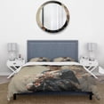 thumbnail image 3 of Designart "Asian Art Geishas beauty III" Asian Bedding Covert Set - Asian Art Coral People Bed Set With 2 Shams, 3 of 6