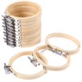 thumbnail image 1 of 10 Pcs Anneaux de Broderie Ronds Réglables en Bois, 1 of 5