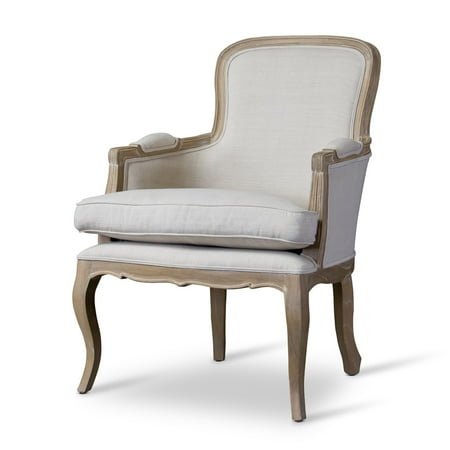 Baxton Studio Napoleon Traditional French Accent Chair Oak Baxton Studio Napoleon Traditional French Accent Chair Oak