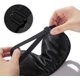 thumbnail image 4 of Antifaz para dormir, antifaz nocturno, antifaz de viaje de seda opaca suave con correa ajustable, antifaz ergonómico para dormir (paquete negro de 2). Afortunado Sencillez, 4 of 5