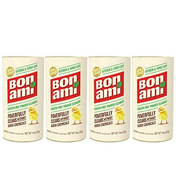 Limpiador en polvo BON AMI para cocinas y baños (paquete de 4)