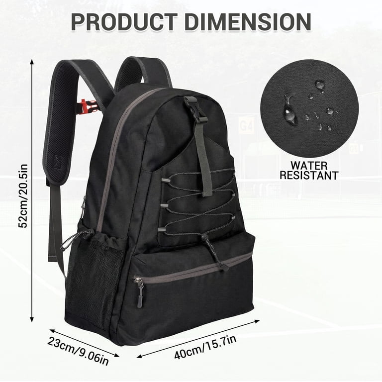 Tennis Backpack for Men & Women – 2-Racket Pickleball Bag  display picture 3