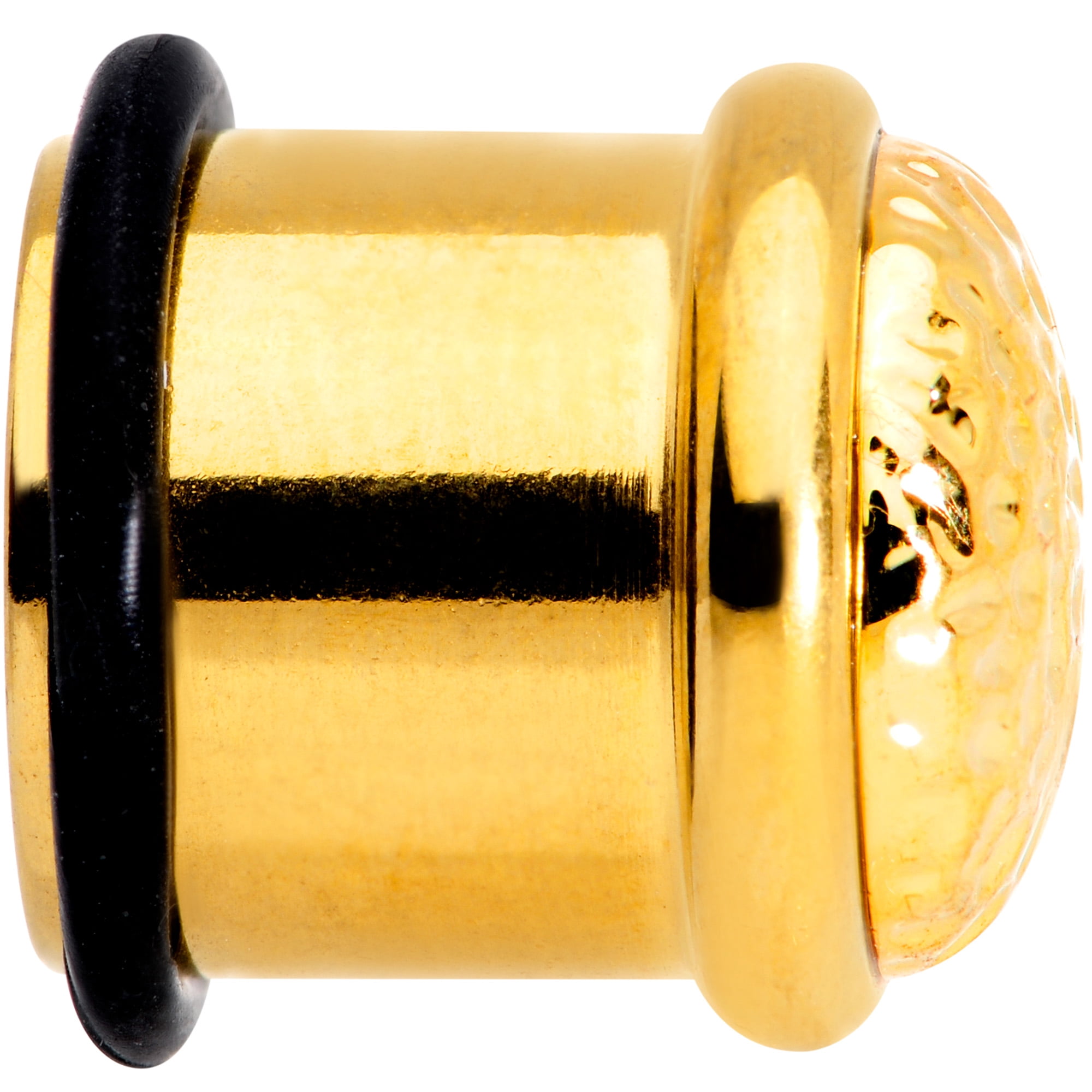 Body Candy 00G 2Pc Ear Plugs Plated Steel Hammered Finish Single Flare Ear Plug Gauges Set of 2 10mm