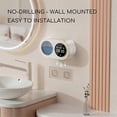 thumbnail image 4 of Dispensador automático de jabón espumoso con reloj digital LED HD, dispensador de jabón espumoso de pared recargable de 355 ml (blanco), 4 of 5