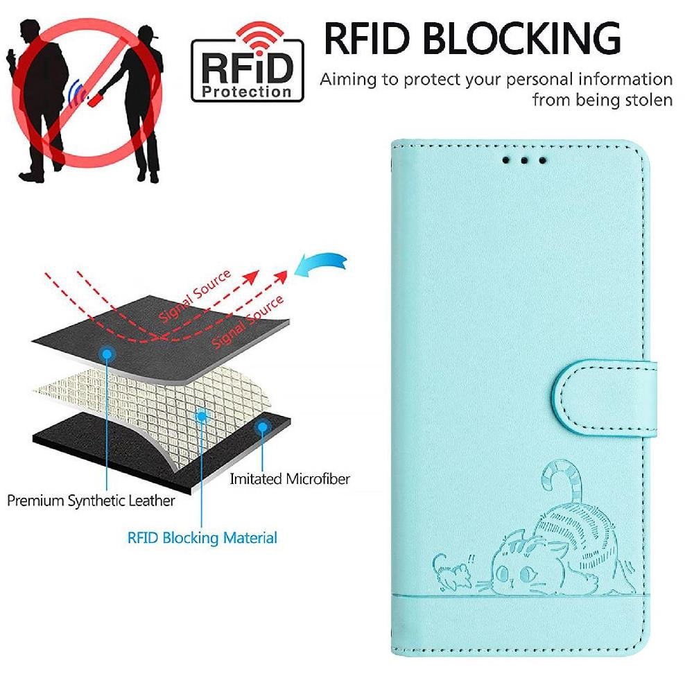 Flip case for GANGXUN Boost Summit 5G 2024 Wallet Case with Kickstand, Card Slots, RFID Block, Cat Design