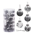 thumbnail image 1 of Advancent Paquete de 30 bolas de Navidad, colgante decorativo de Navidad reutilizable para fiestas, bodas, cumpleaños, fotografía, patio, decoración del Kits de decoración para fiestas Plata Advancent HA065288-04B, 1 of 6
