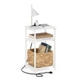 thumbnail image 4 of 3-Tier USB and Type-C Charging Port Open Storage Side Table with Metal Frame, 4 of 6