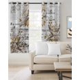 thumbnail image 2 of Vintage Owl Blackout Curtains for Bedroom/Living Room, Thermal Insulated Kitchen Curtains, Rustic Sping Floral Botanical Postmark Grommet Darkening Window Treatment Drapes 42"x84"x2, 2 of 8