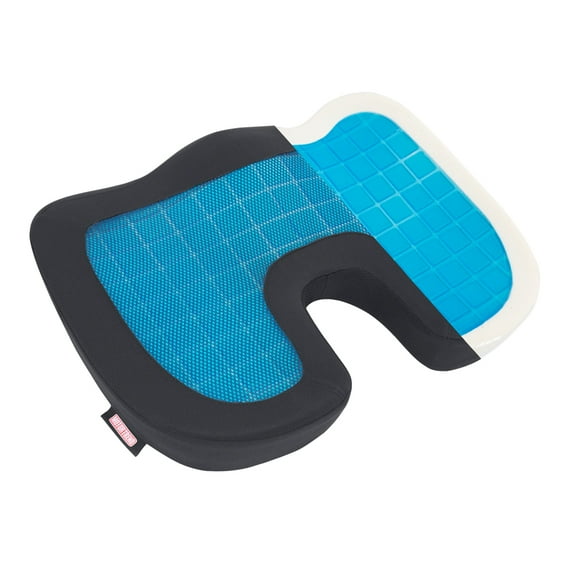 Motor Trend Cooling Seat Cushion with Memory Foam - Made with Orthopedic Fill for Back Pain Relief