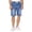 Blue, variant on Adeawade Mens Summer Elastic Waist Denim Shorts Knee Length Loose Pocket Baggy Jeans Classic Trousers L Blue