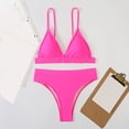 thumbnail image 4 of Bikini sexy de color sólido con cintura dividida para mujer a la moda Fridja  nalpqowj20497, 4 of 4