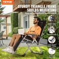 thumbnail image 2 of Silla reclinable Zero Gravity VEVOR de 26 pulgadas y 500 libras, negra, 2 of 9