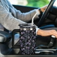 thumbnail image 3 of 40 Oz Halloween Gothic Tumbler with Handle and Straw, Goth Skull Stainless Steel Cup Water Bottle, 3 of 6