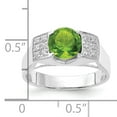thumbnail image 5 of Sterling Silver Lime Green Round w/Pav� Sides CZ Ring QR4369, 5 of 5