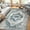 grey blue, variant on Yesurprise 9x12ft Large Floral Area Rugs - Traditional Medallion Design, Ultra Soft, Non-Slip, Non-Shedding, Washable - Red Brick