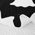 thumbnail image 5 of Homewish Cute Ghost Quilt Full, Halloween Spooky Animal Full Bedspread Sets, Black White, 3 Pieces 1 Bedspread and 2 Pillowcases, 5 of 7