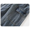 thumbnail image 6 of Coerni Casual Pants Big Kids Girls' Thin Denim Wide Leg Pants Loose Drawstring Jeans Summer Daily Casual Trousers for Outdoo Play, 6 of 9