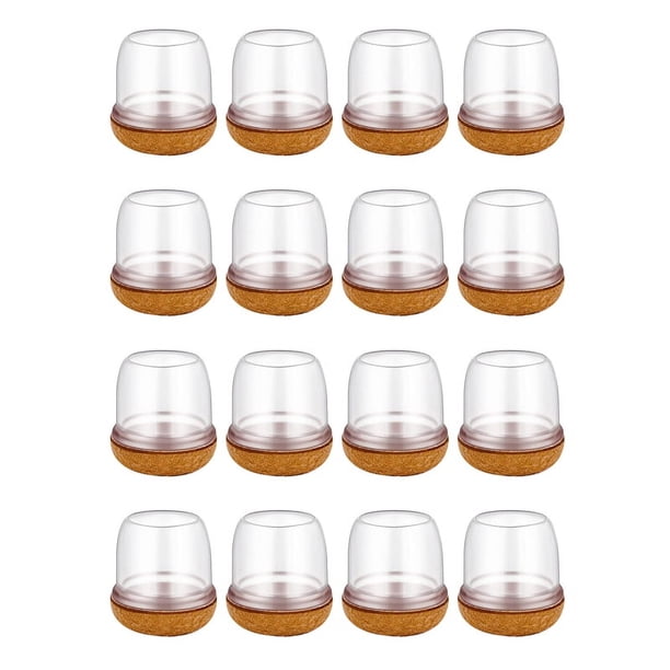 Tapas Protectoras para Patas de Sillas, Paquete de 16, Tapas Redondas de Silicona para Patas de Sillas con Almohadillas de Fieltro, Mesas y Sillas (14-19 Mm)