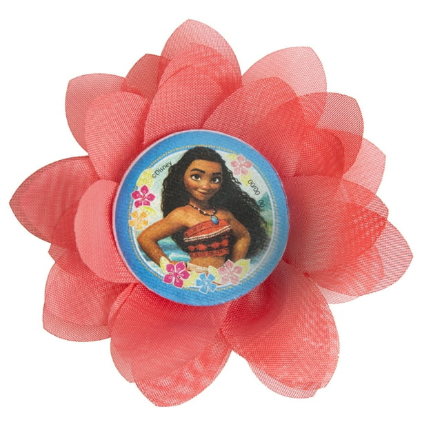 Disney Moana Flower Hair Clip Party Favors, 4ct