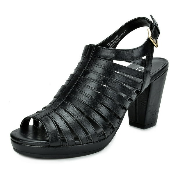 black dress platform sandals