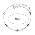 thumbnail image 2 of Women Bracelet Adjustable Sweet Elegant Bright Luster All Match Decoration Gifts Love Heart Chain Bracelet Party Charm Jewelry for Girlfriends-Silver, 2 of 8
