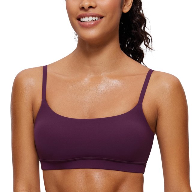 Sostén CRZ YOGA Butterluxe sin varillas con relleno y escote redondo morado XL