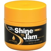 (2 pack) Ampro Shine N Jam Extra Hold Conditioning Styling & Braiding Gel, 4oz., Textured Hair, Moisturizing