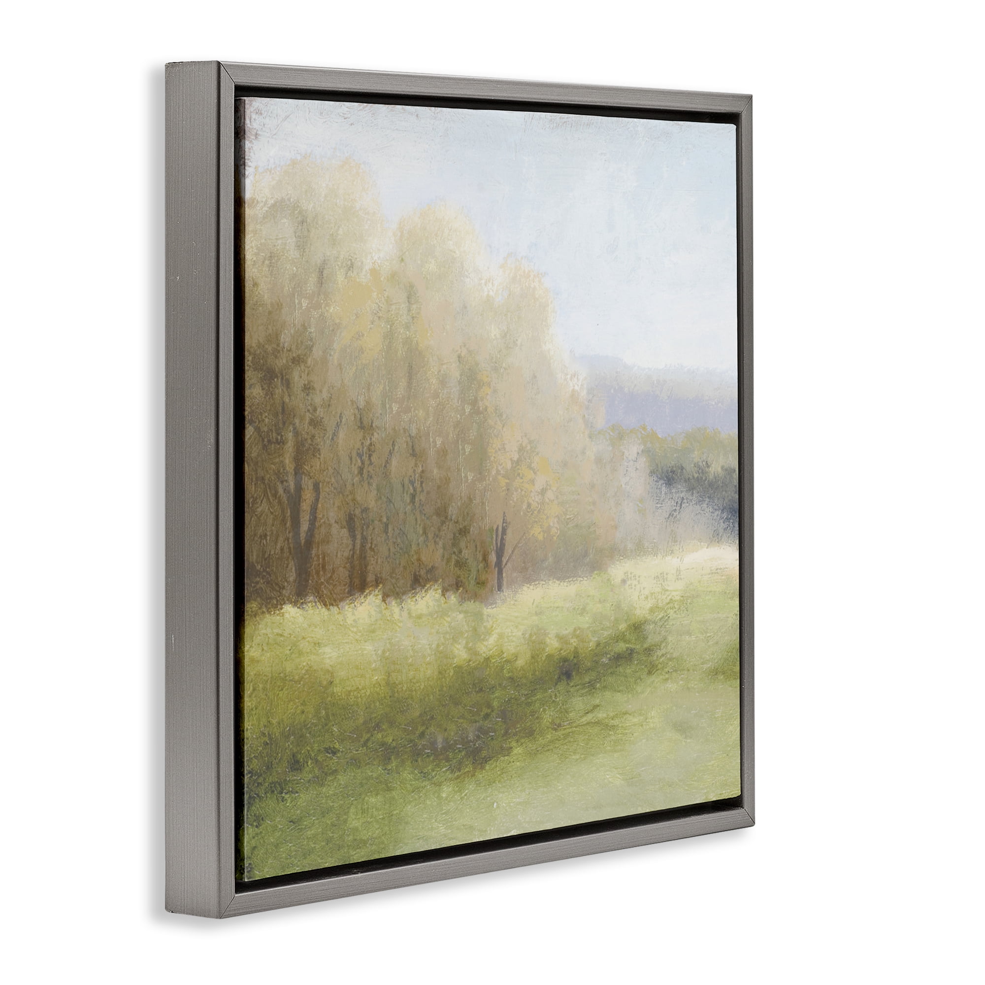 Stupell Industries Within Familiar Place Meadow Gray Framed Floater Canvas Wall Art, design by Michael Marcon