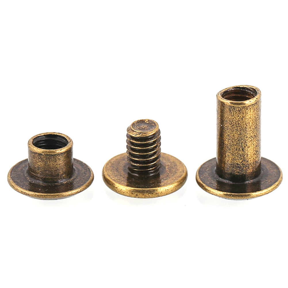 (10pcs) Brass Plated Butt Lock One Letter Rivet M4x10mm