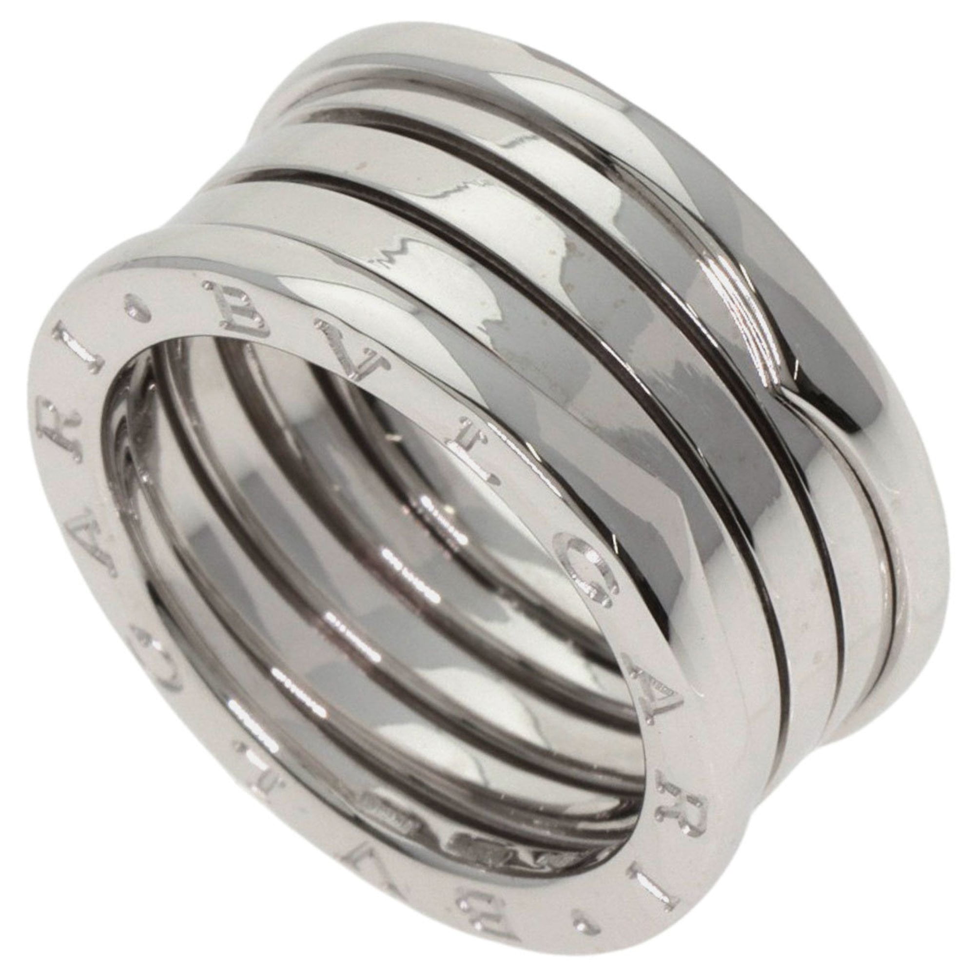 Pre-Owned Bvlgari B-zero1 4-Band #56 Ring in 18K White Gold for Women (Good)