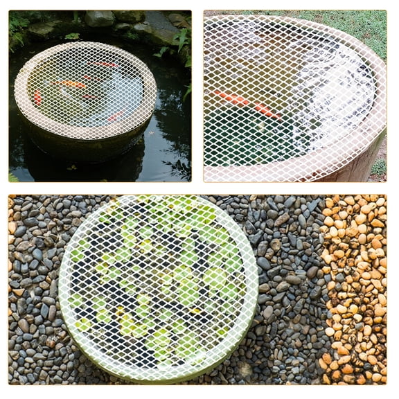 SOPOTUTU Round Aquarium Mesh Cover, Breathable Pet- Lid to Prevent Pets Jumping, and Secure, 1 Pack