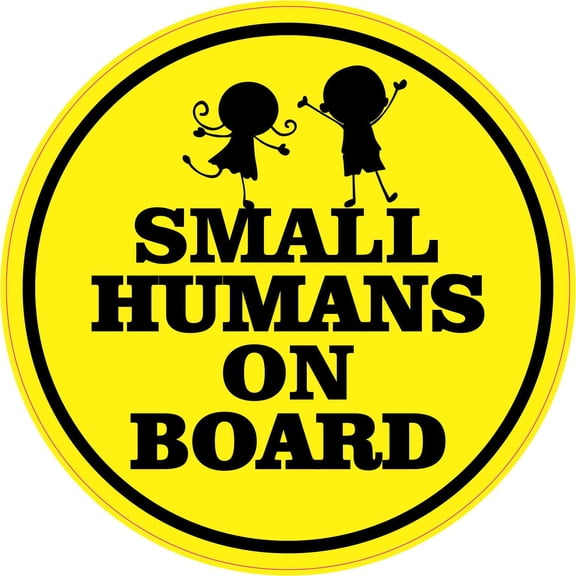 StickerTalk Small Humans on Board Vinyl Sticker, 5 inches x 5 inches