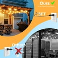 Quntis 53ft LED Outdoor String Lights, LED Patio String Light 15+1