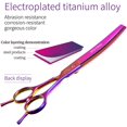 thumbnail image 4 of Professional Dog Grooming Scissors Pet Curved Thinning Shears 7.0 Inches Extremely  Blades 440C Stainless Steel  Smooth Motion Fine Cut for Dogs and Cats Multicolored, 4 of 7